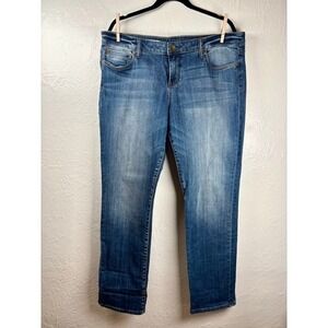 KUT from the Kloth Catherine Boyfriend Jeans Women's Size 14 Medium Wash Denim